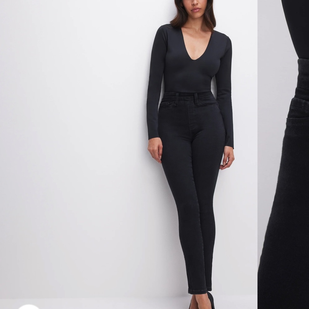Good American Black High-Waist Skinny Jeggings